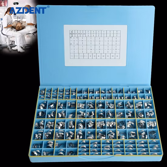 SJ hochwertige zahnärztliche kieferorthopädische 1. Molarenbänder mit Bukkalröhrchen Roth 022 Molarenband