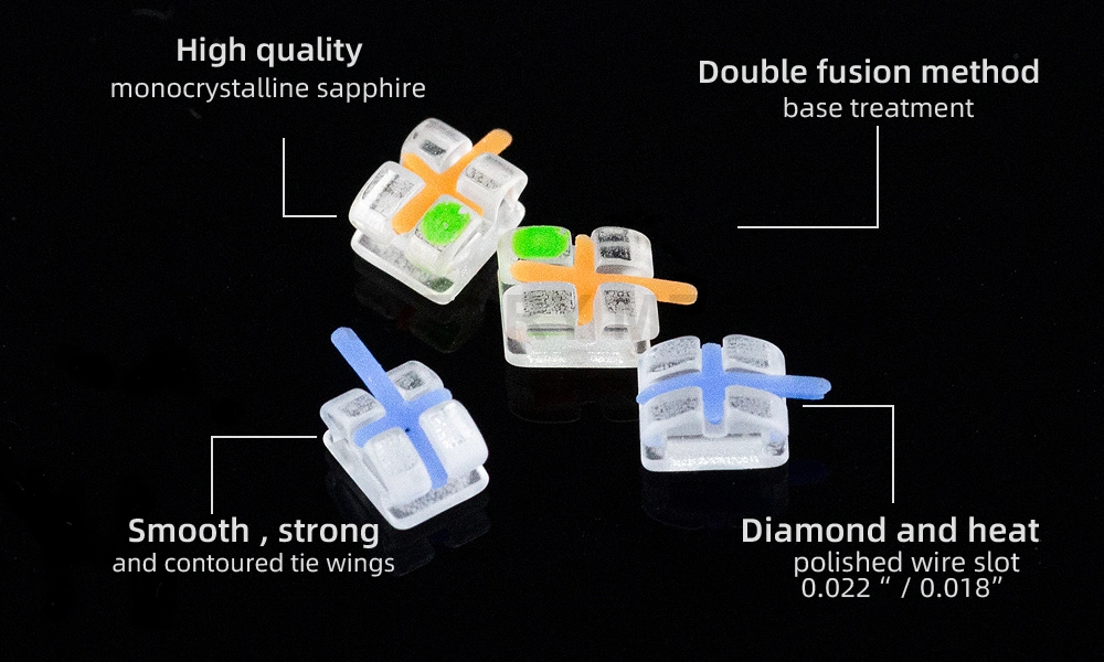 Ortho Sapphire Self-Ligating Bracketsclear Crystal Single Sapphire Bracket