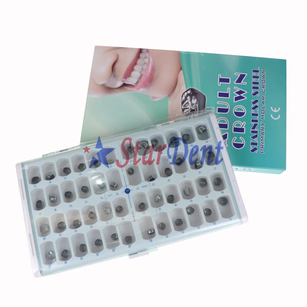 Dental Adult Teeth Crown Primary Molar Crown Material Dental Stainless Steel Crown