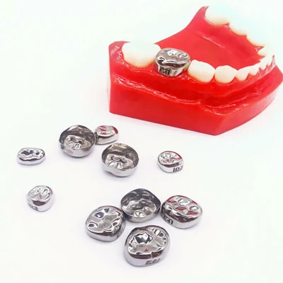 5PCS Dental Kinder Primäre Molaren Zähne Krone Edelstahl Kind Pädiatrie 48 Größen