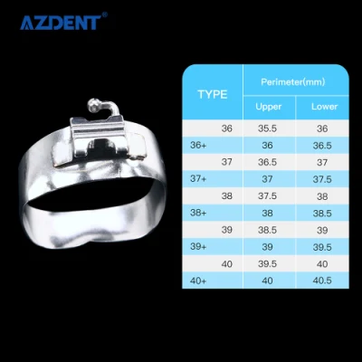 Kieferorthopädische Materialien Roth 022 Dental Molarenbänder mit Bukkalröhrchen